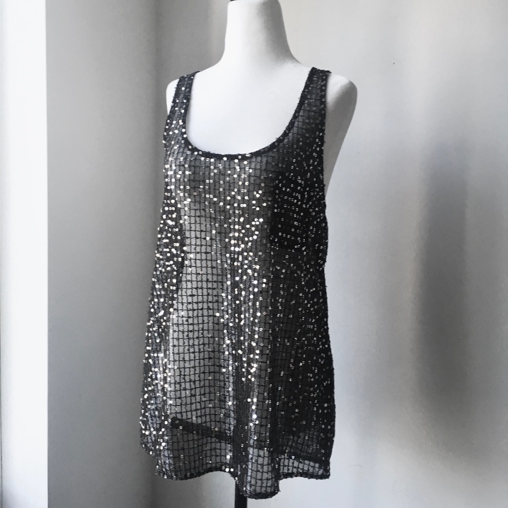 Collective concepts sequin tunic size large